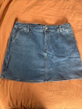 Quince Blue Denim Mini Skirt